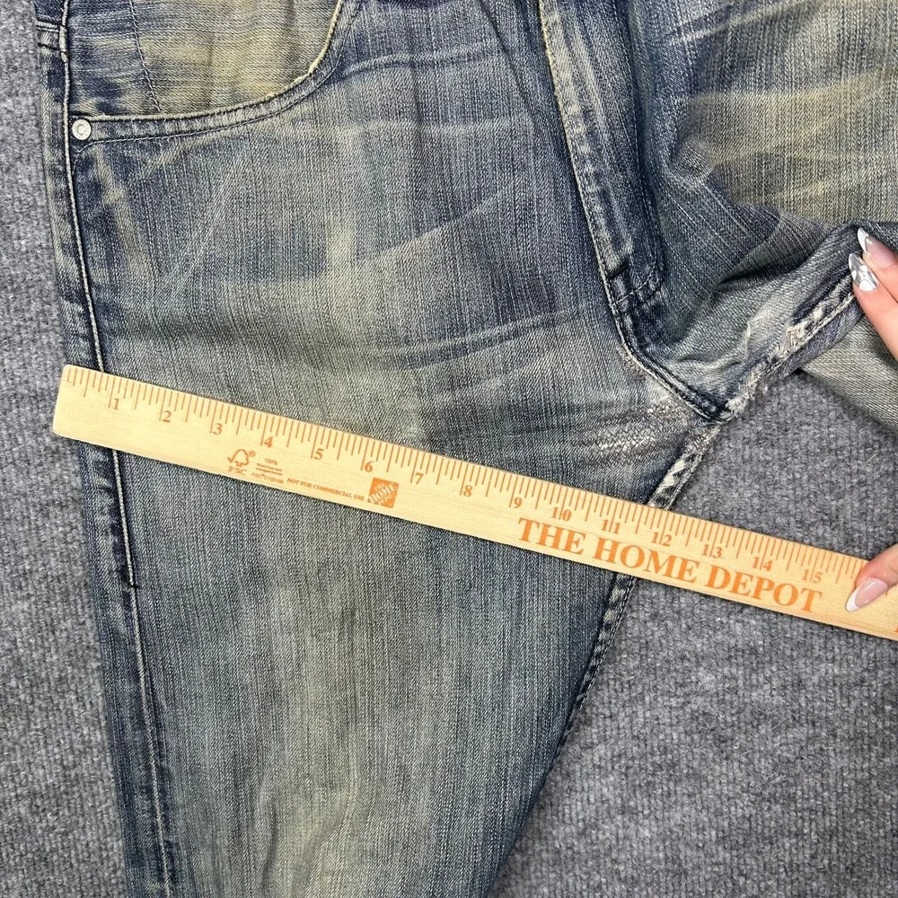 Vintage Levi's 504 Straight Jeans Men's Faded Blue Denim Pockets Classic - 34X34